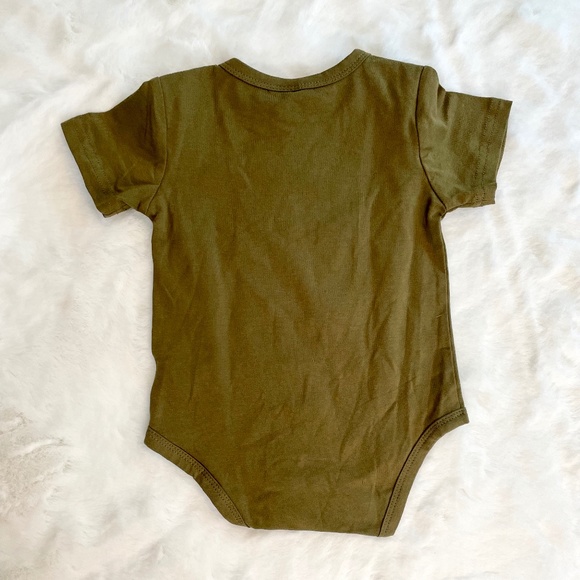 NZRVAWS Onesie Cooler Version of Dad 3-6M Khaki Brown White Wording - NWT - Picture 3 of 8